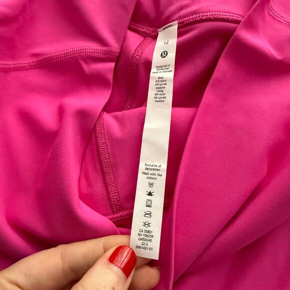 NWOT Size 12 Lululemon Align High-Rise Pant with Pockets 25" Sonic Pink - Picture 6 of 6
